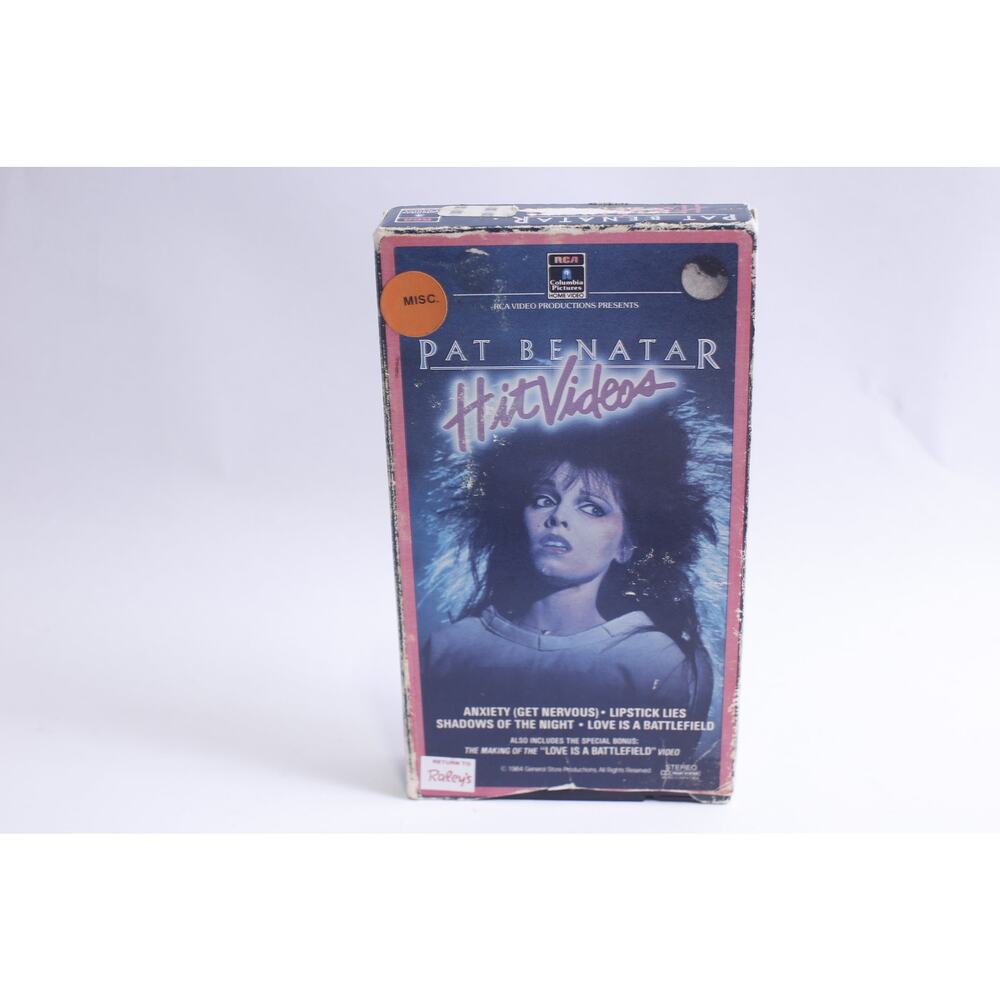 Pat Benatar, Hit Videos, VHS, 1984, Columbia Pictures Home Video, Stereo, Music